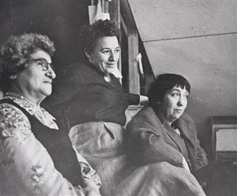 LIDA MOSER (1920-2014) Group Portrait with Berenice Abbott in Maurice Sievan’s studio1952; printed 1980s.                                        